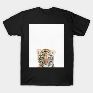 Baby tiger print, Nursery, Animal, Kids room, Minimalist, Modern art, Wall art T-Shirt